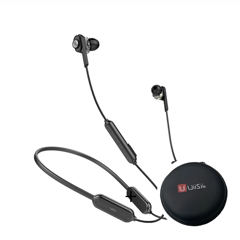 BN80 Black And Box Uiisii BN80 bluetooth наушники двойной Динамический драйвер наушники тяжелый бас большой емкости батареи IPX5 Водонепроницаемый CSR BT4.1 - Цвет: BN80 Black And Box