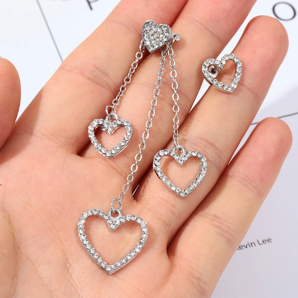 Женские Геометрические серьги Orecchini корейские кисточки с полым сердцем