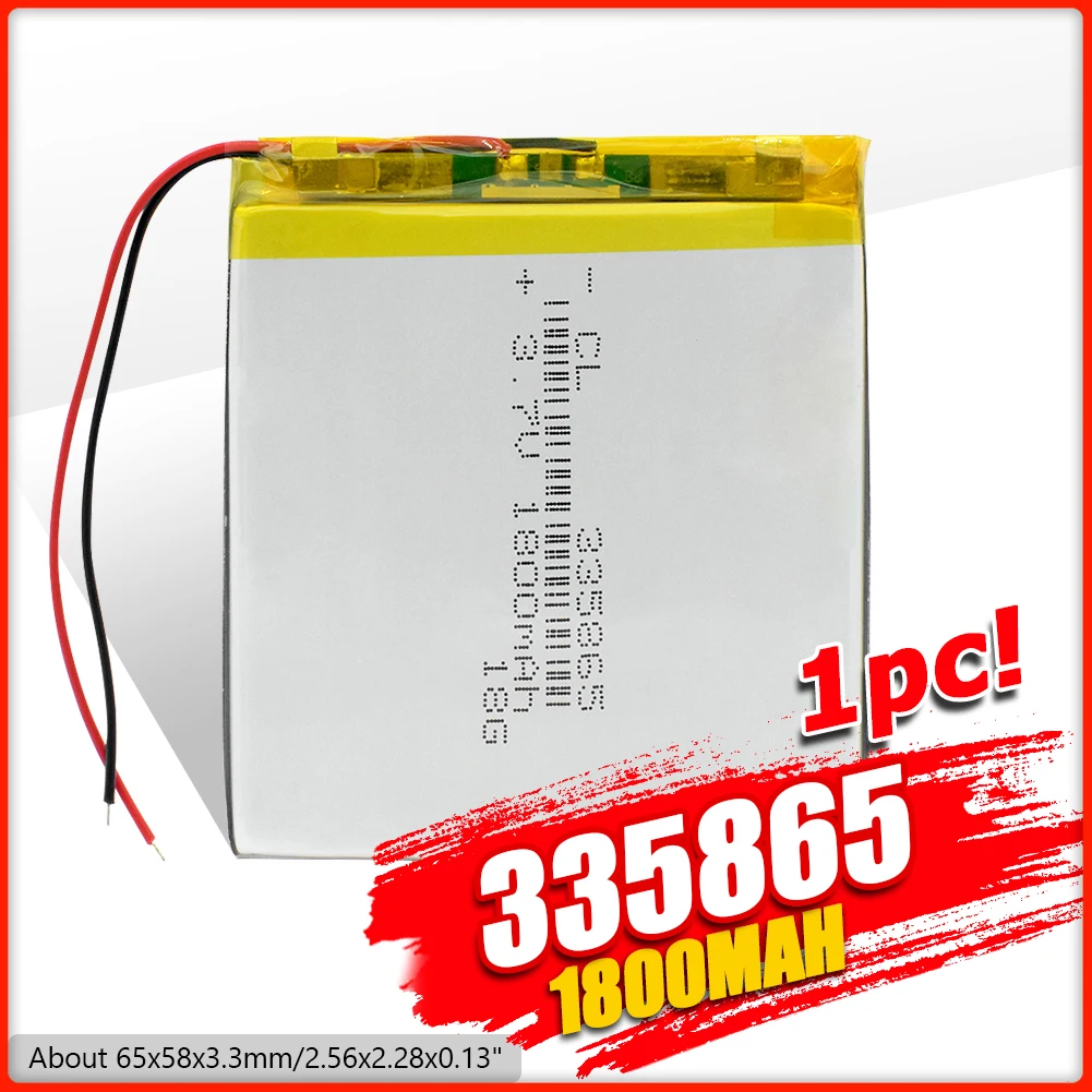 3 7 V 1800mAh 335865 литий полимерная аккумуляторная батарея для MP4 MP5 DVD gps мобильных