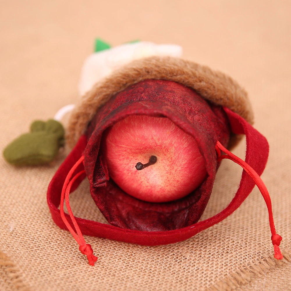 2020 Новогодняя фланелевая Рождественская сумка с яблоками украшения для