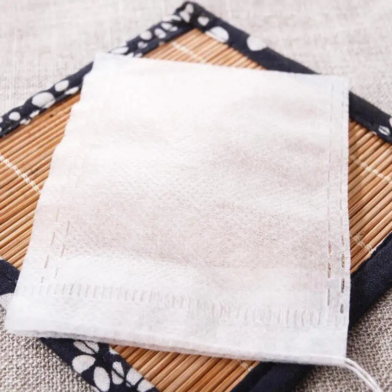 100pcs/lot Disposable Tea bags Non-woven Fabrics Infuser With String Heal Seal Filter Paper for Herb Loose Strainer 7*9cm | Дом и сад