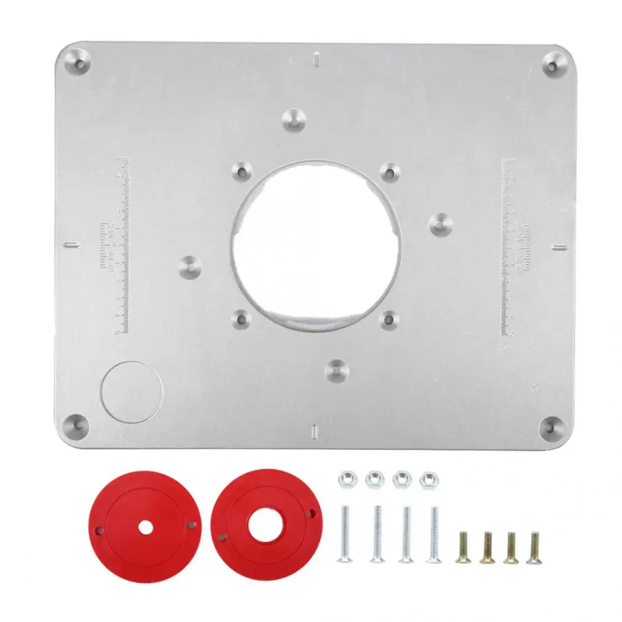 

300mm x 235mm x 9.5mm DIY Router Table Insert Plate and Insert ring Woodworking DIY Tools Work Engraving Machine