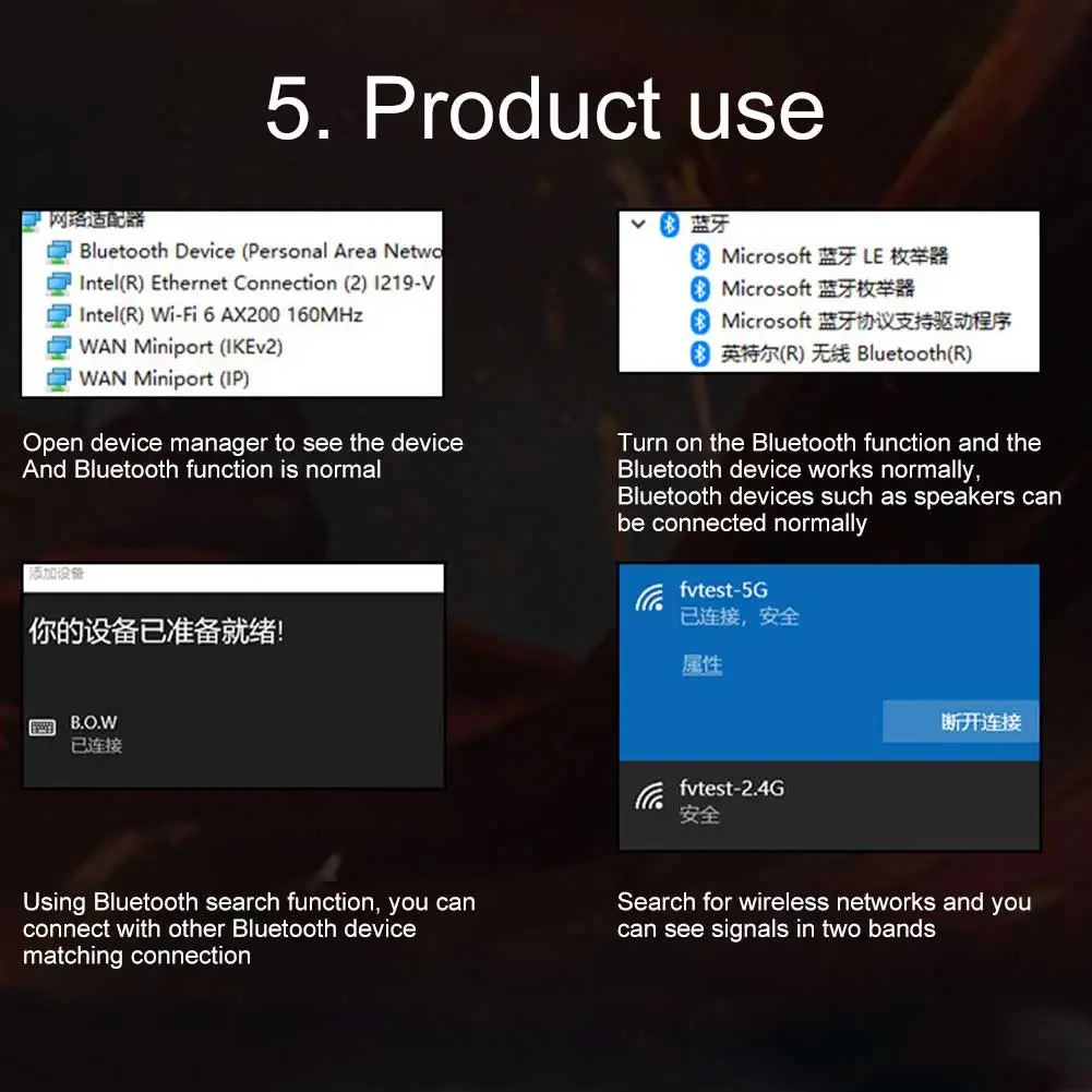 

Support For Windows 7 8 10 Long Range Dual Band 1200Mbps PCI E Rustproof PCI Express Adapter 2.4GHz 5GHz WIFI Network Card