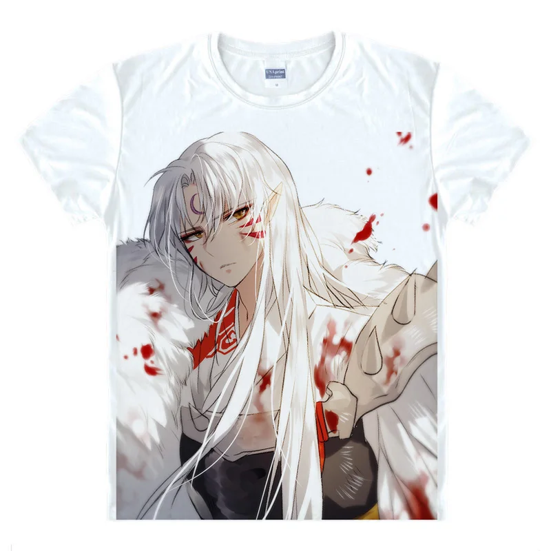 Футболка с мультяшным принтом Inuyasha топы хигураси каго сешумару косплей аниме