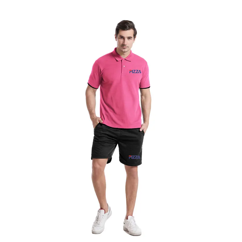 

Polo Shirt Men Short Sleeve Lapel T-shirt 2021 Summer New Standing Collar Fashion Men's Wear Popular Logo Print Suit