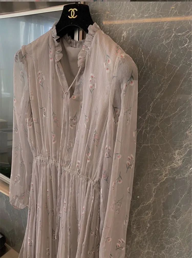 

New double wrinkle print dress