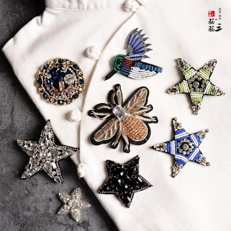 Высококачественные наклейки для одежды ручной работы из горного хрусталя