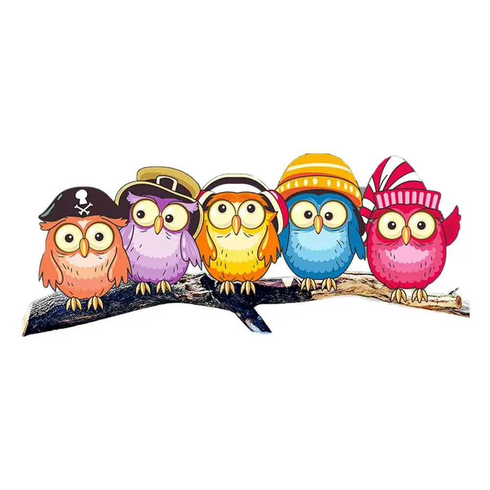 

Креативные Мультяшные птицы, дневные лапы, автомобильная наклейка, лобовое стекло, 3D окно, веселая внешняя декоративная наклейка