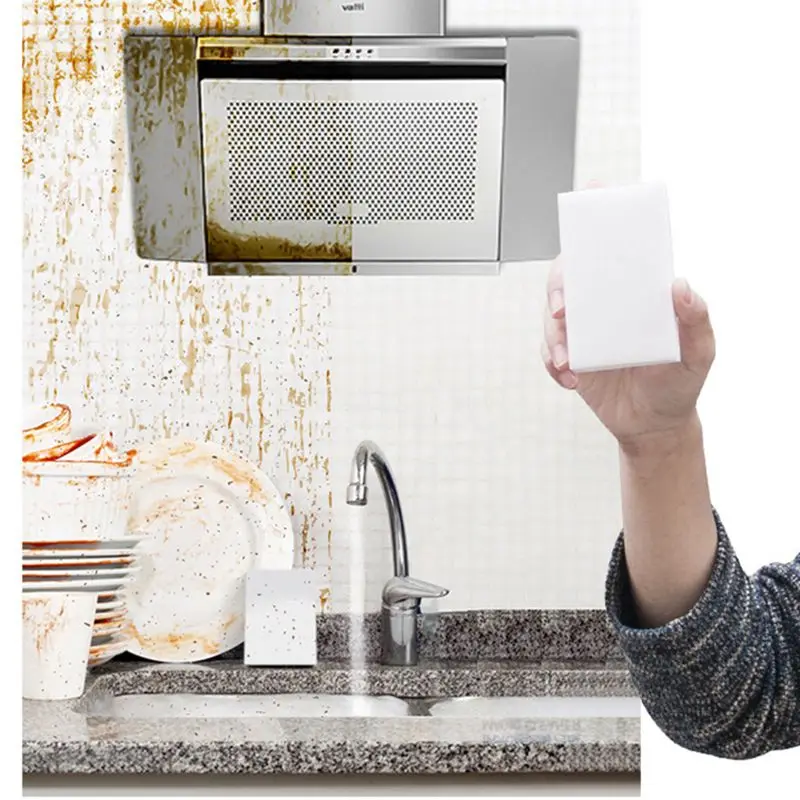

200pcs/set White Magic Sponge Cleaning Melamine Eraser Cleaner Kitchen Pad 90x60x30mm Multi-functional Home Clean Sponge Set