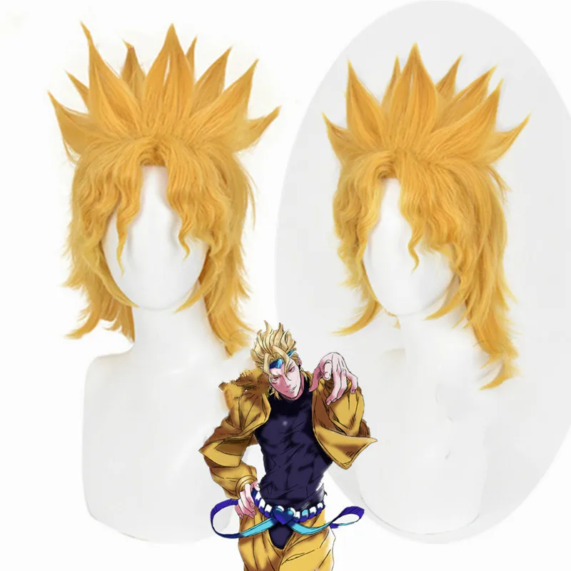 Мужской короткий парик брендо из м/ф невероятные приключения Джоджо