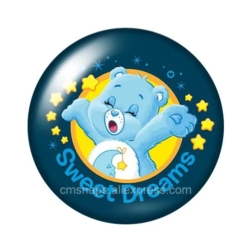 DB1147-13 Прекрасный Care Bears стильная футболка с изображением персонажей видеоигр 18 мм кнопки 10 шт, смешанные цвета, круглый стеклянный кабошон стиль для украшение с защелкой - Окраска металла: DB1147-13