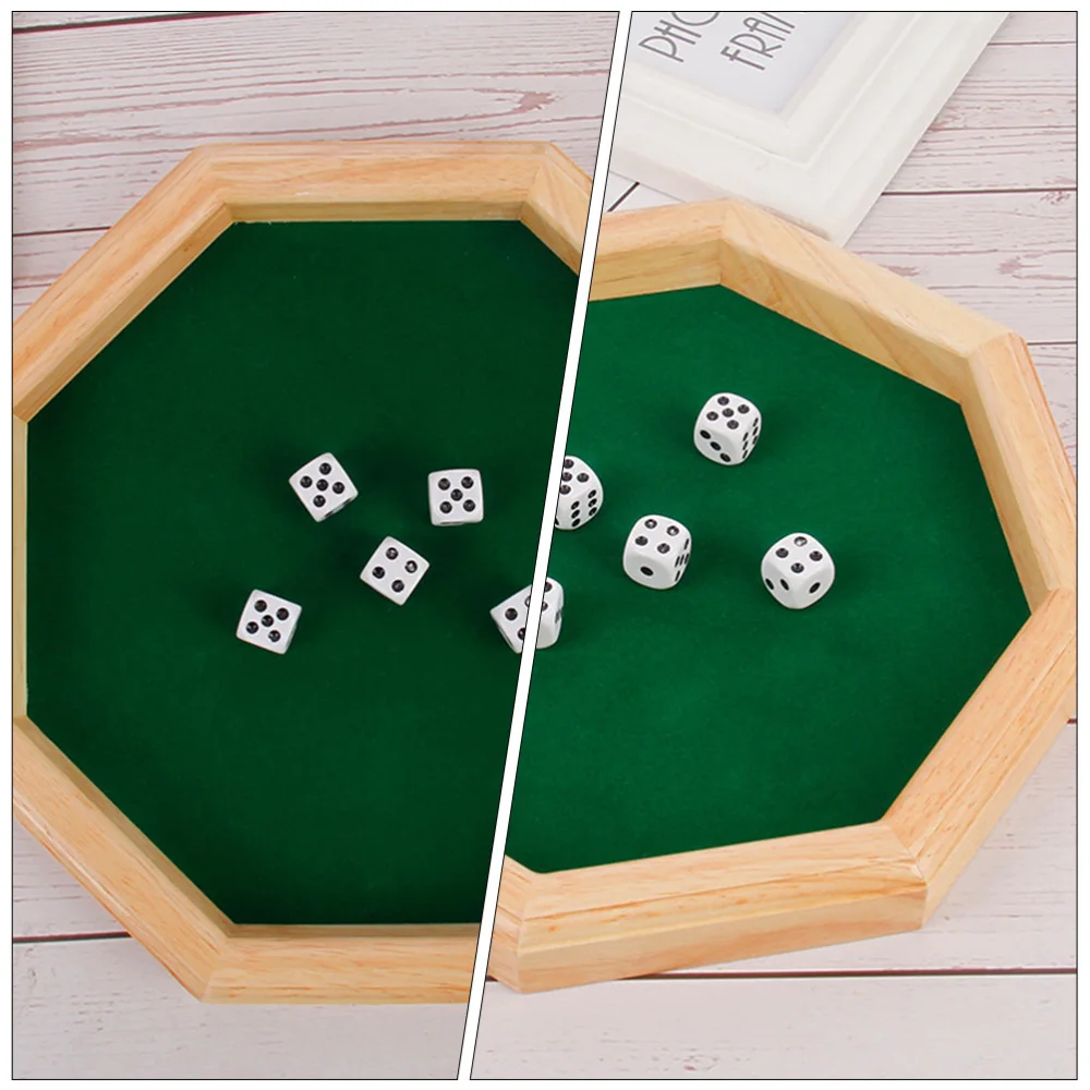 

1 set of Dice Game Board Wooden Board Game Dice Drinking Flop Game Dices