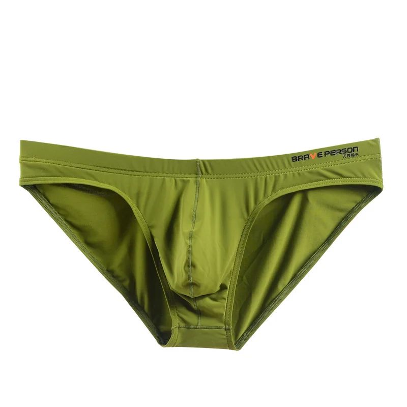 

NXY #BR1129 Men's underwear wholesale brave person ice silk low rise pouch briefs underpants panties
