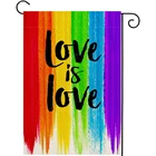 Радужный Садовый флаг Love is Love, баннеры ЛГБТ, комнатный знак, Декор для дома, вечевечерние, улицы, на улице