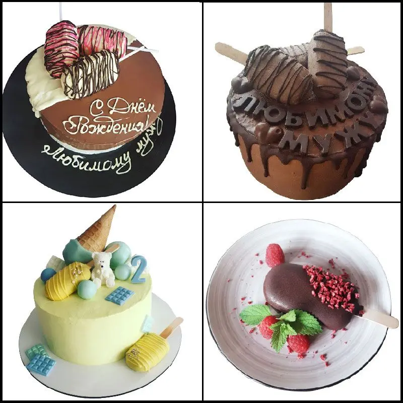 SJ 4 силиконовые полости для заморозки мороженого candy bar инструмент изготовления