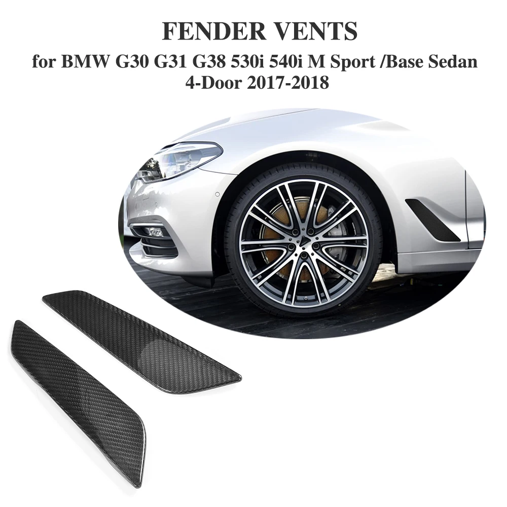 

Carbon Fiber For BMW 5 Series G30 G31 G38 M Sport Base Sedan 4 Door 17-18 Front Side Fender Vents Trims Car Accessories