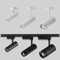 Modern 20W Track Light Zoomable Adjustable Beam Angle Rail lamp Spot Zoom Exhibition Gallery Lamp Surface mount COB Spotlights