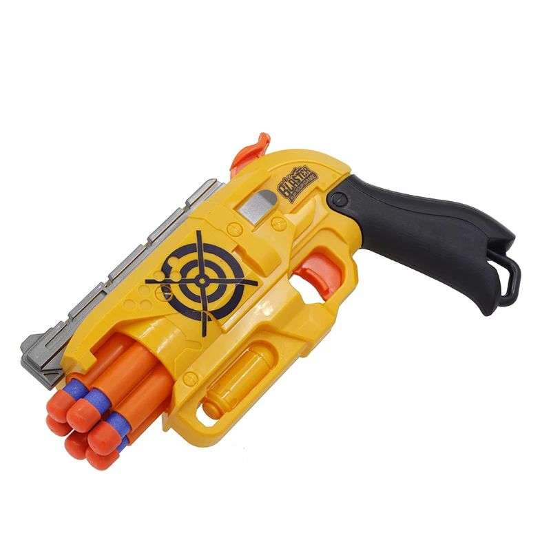 Новое поступление ручной 6 Shot револьвер мягкая пуля пистолет для Nerf пули