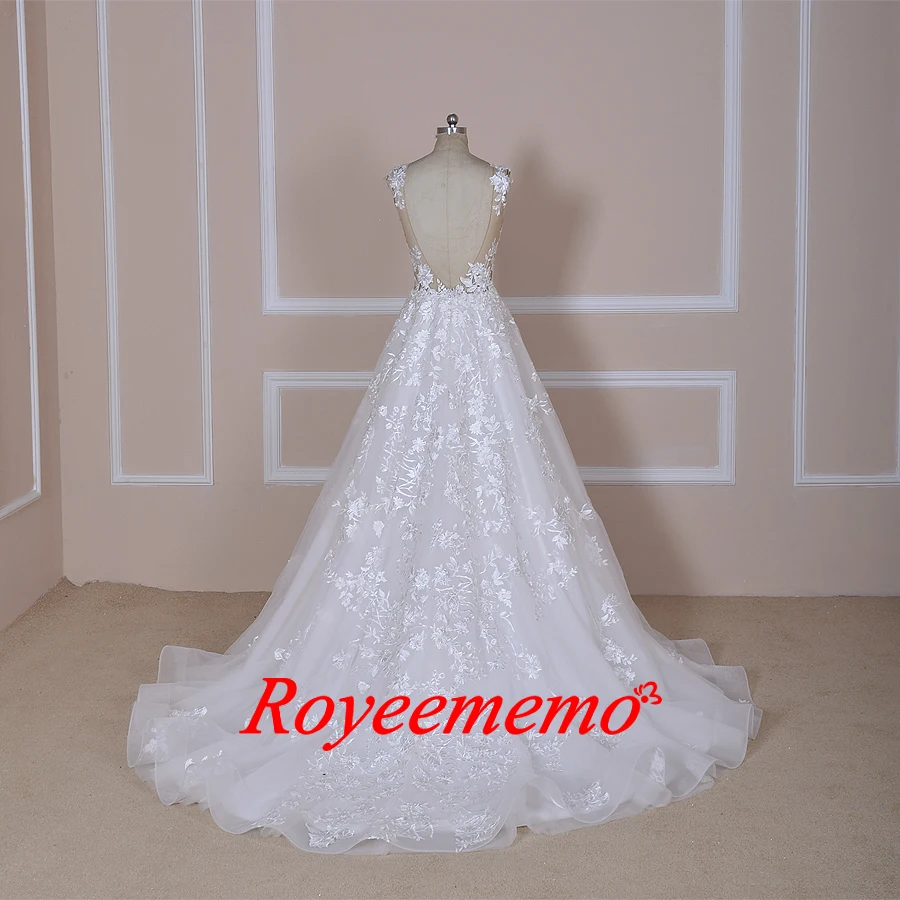 Свадебное платье из тюля ТРАПЕЦИЕВИДНОЕ кружевное невесты индивидуальный пошив