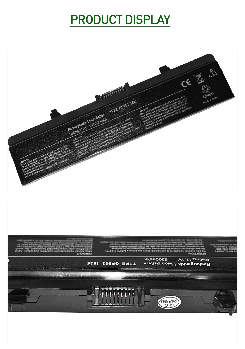 Golooloo 6 ячеек Аккумулятор для ноутбука Dell Inspiron 1525 1526 1545 0GW252 0XR693 312-0625 312-0626 312-0633 312-0634 451-10478