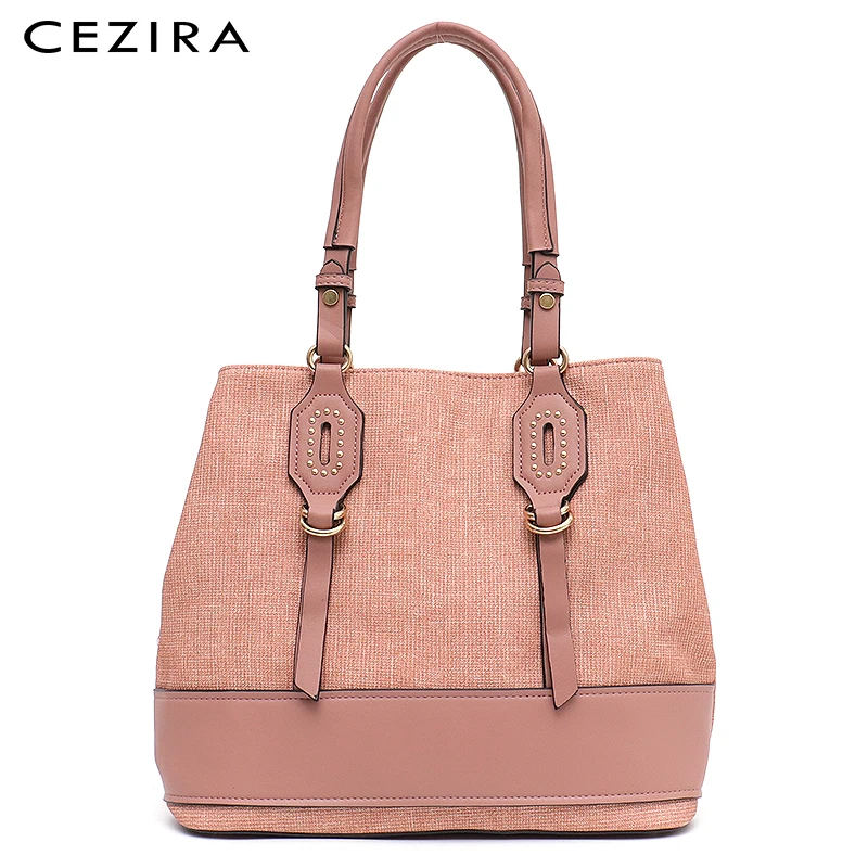 CEZIRA модная женская сумка тоут из искусственной кожи роскошная через плечо с
