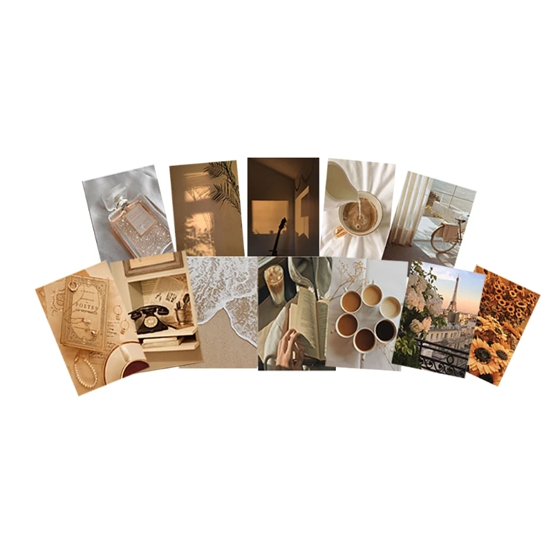 

85LC Wall Collage kit Aesthetic Pictures Beautiful Landscape Warm Color Aesthetic Collage Kit for Wall Images Posters for Room