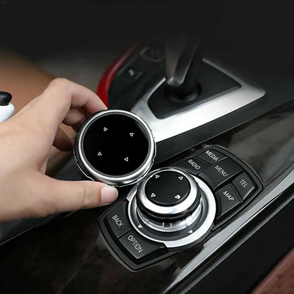 Оригинальные автомобильные мультимедийные пуговицы чехол наклейки iDrive F25 3 5 F10 X1