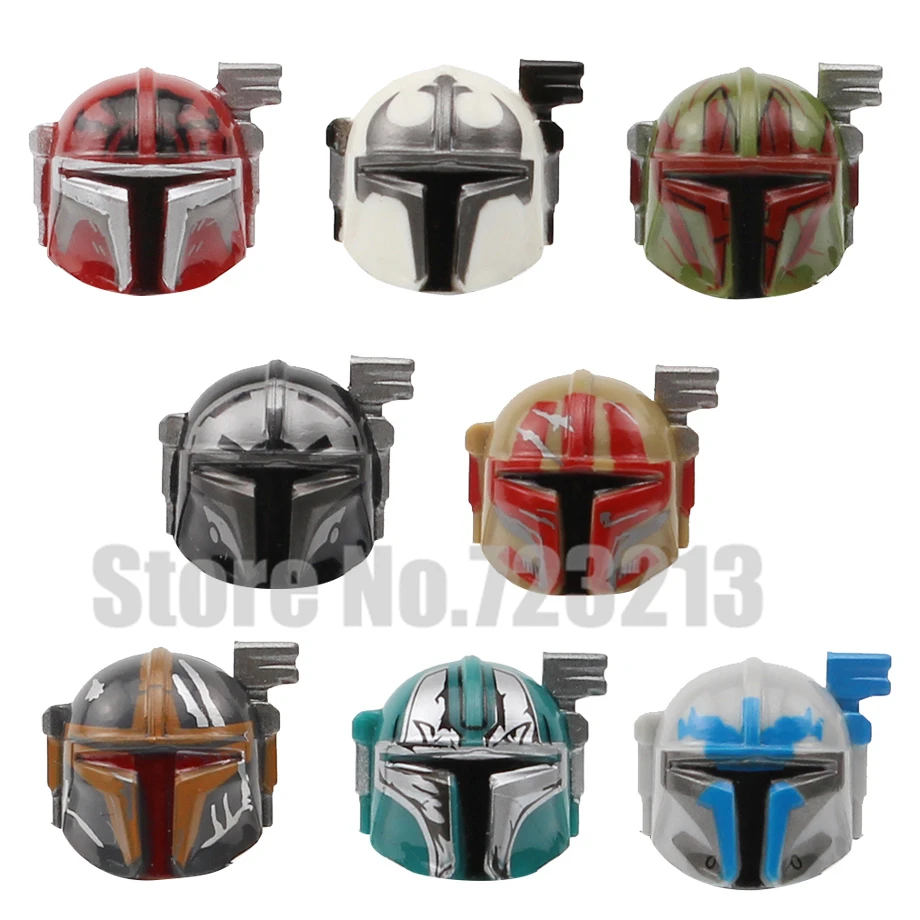 

8pcs/lot Space Movie Figure Head Set Heavy Infantry Army Hunter Building Blocks Kids Toys WM6094 Model WM6098