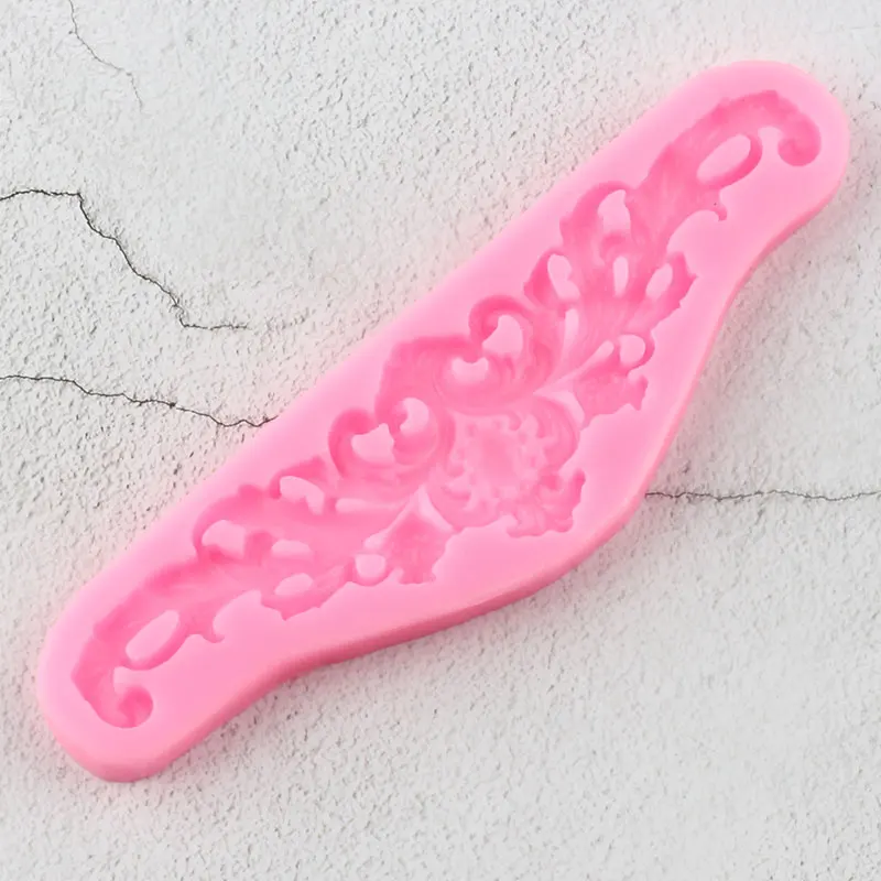 Sugarcraft Cake Border Silicone Molds Baroque Scroll Relief Cupcake Fondant Decorating Tools Candy Chocolate Gumpaste Mould |