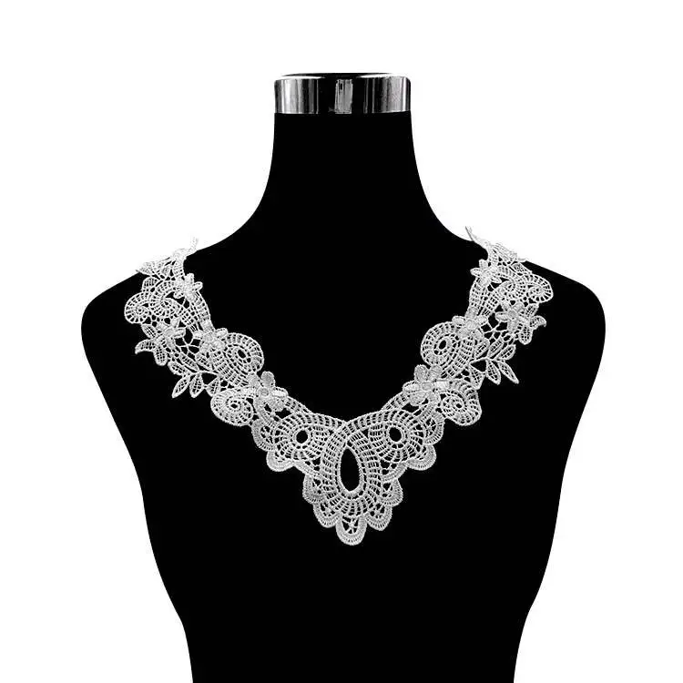 1 шт. изысканный белый черный вышитый полиэстеровый ажурный кружевной корсаж
