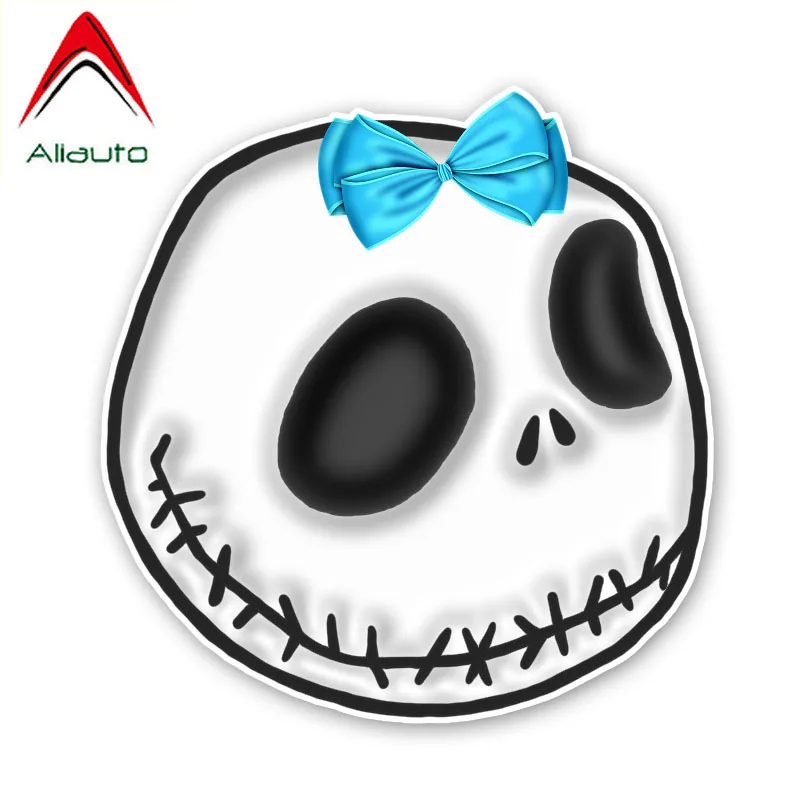 

Aliauto Creative Car Sticker Bow Shut Up Skull Reflective Sunscreen Waterproof Decal Motorcycle Helmet Suitcase,12cm*10cm