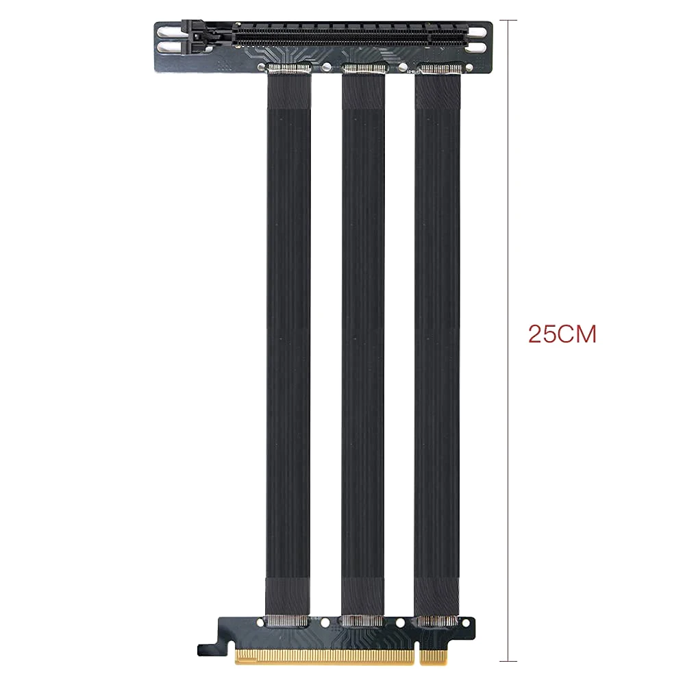 

PCI Express Riser Card PCI-E 4.0 x 16 Riser Card Extender Ribbon Flexible Extension Cable for Computer Graphic Cards