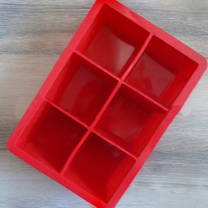 6 Grid Silicone Wedding Fruit Chocolate Decoration Tool Tray Jelly Iced Cube Molds Ice Cream Make Mold Tools |