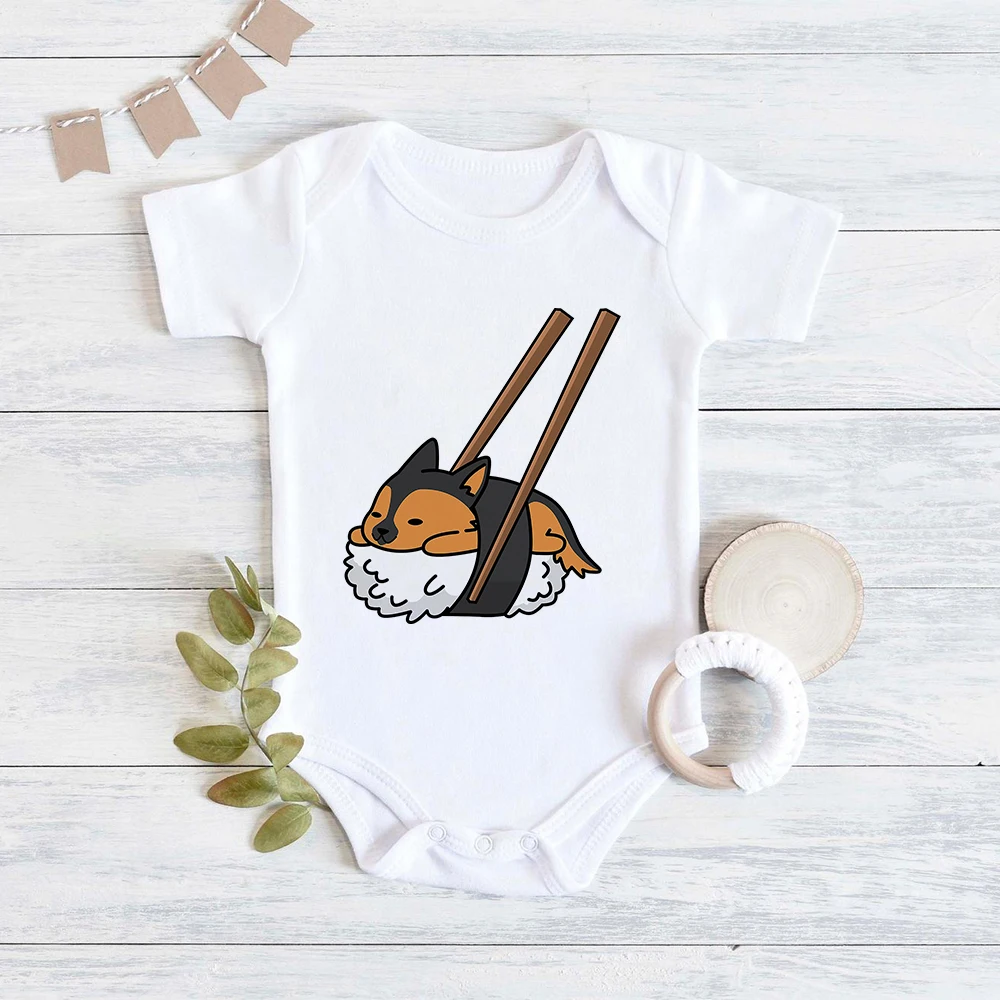 

Cute Sushi Cartoon Clothing New Harajuku Fashion Romper Newborn Cozy Oversize Ropa Bebe Short Sleeve Jumpsuits One-Pieces