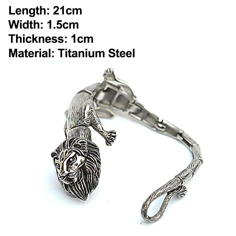 Открытый властный EDC Титановый стальной лев браслет многофункциональный