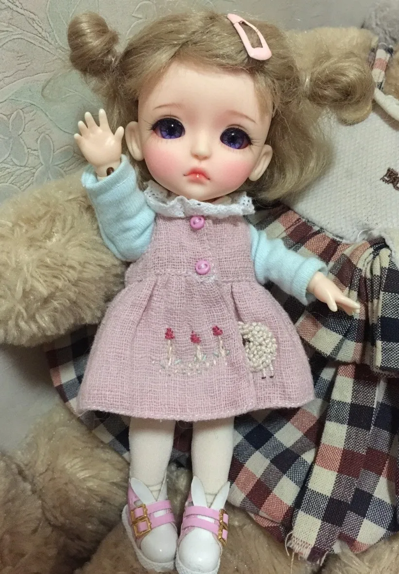 BJD кукла маленькая Lea 1/8 размер Высокое качество полимерные игрушки подарок на