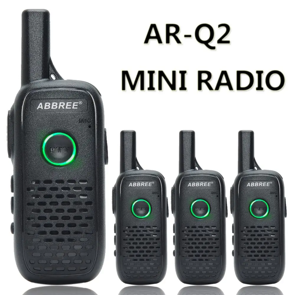 

ABBREE AR-Q2 портативный мини-радиоприемник-передатчик, 4 шт., портативное радио, AR-Q2 порта, PTT, USB зарядка, VOX, двухсторонний радиоприемник, UHF, 400-470 М...