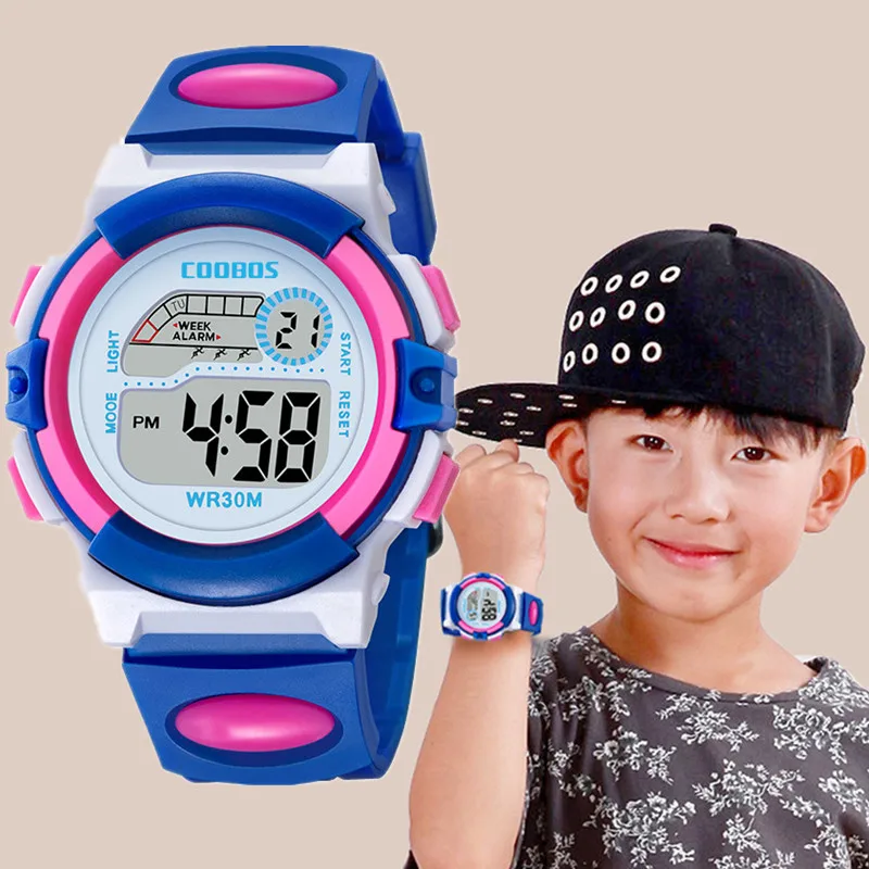 

Kids LED Digital Watch Waterproof Children Boy LED Alarm Date Sports Wrist Watch For Boys Child Gift 2020 Digital Clock Relogio