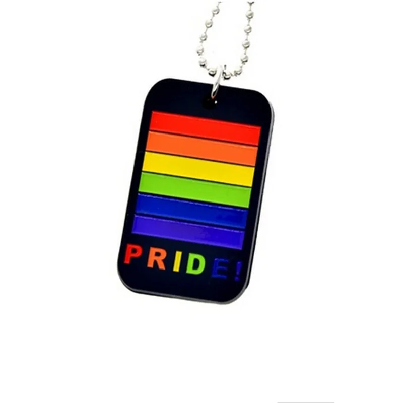 Силиконовый жетон в виде собаки Радужный Флаг Очаровательное ожерелье ЛГБТ