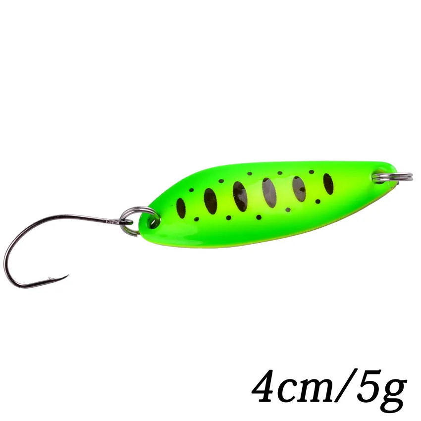 5/6 шт./лот рыба медная приманка в виде ложки 3. Искусственная металлическая 40 мм с