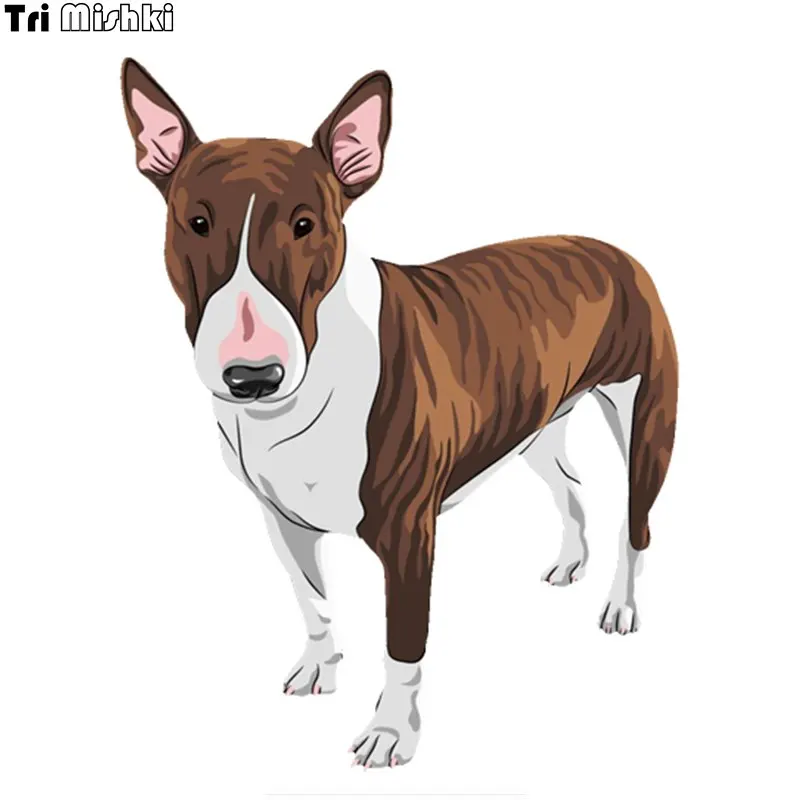 Tri Mishki WCS358 #16*12 3 см мультфильм на английском языке с бультерьером питбуль