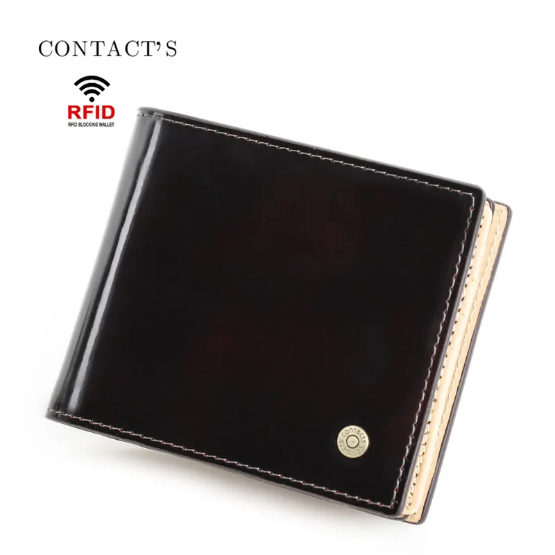 Men Wallet RFID Anti-theft Brushed Leather Men's Wallet Multifunctional Large Capacity Horizontal Men's Bag