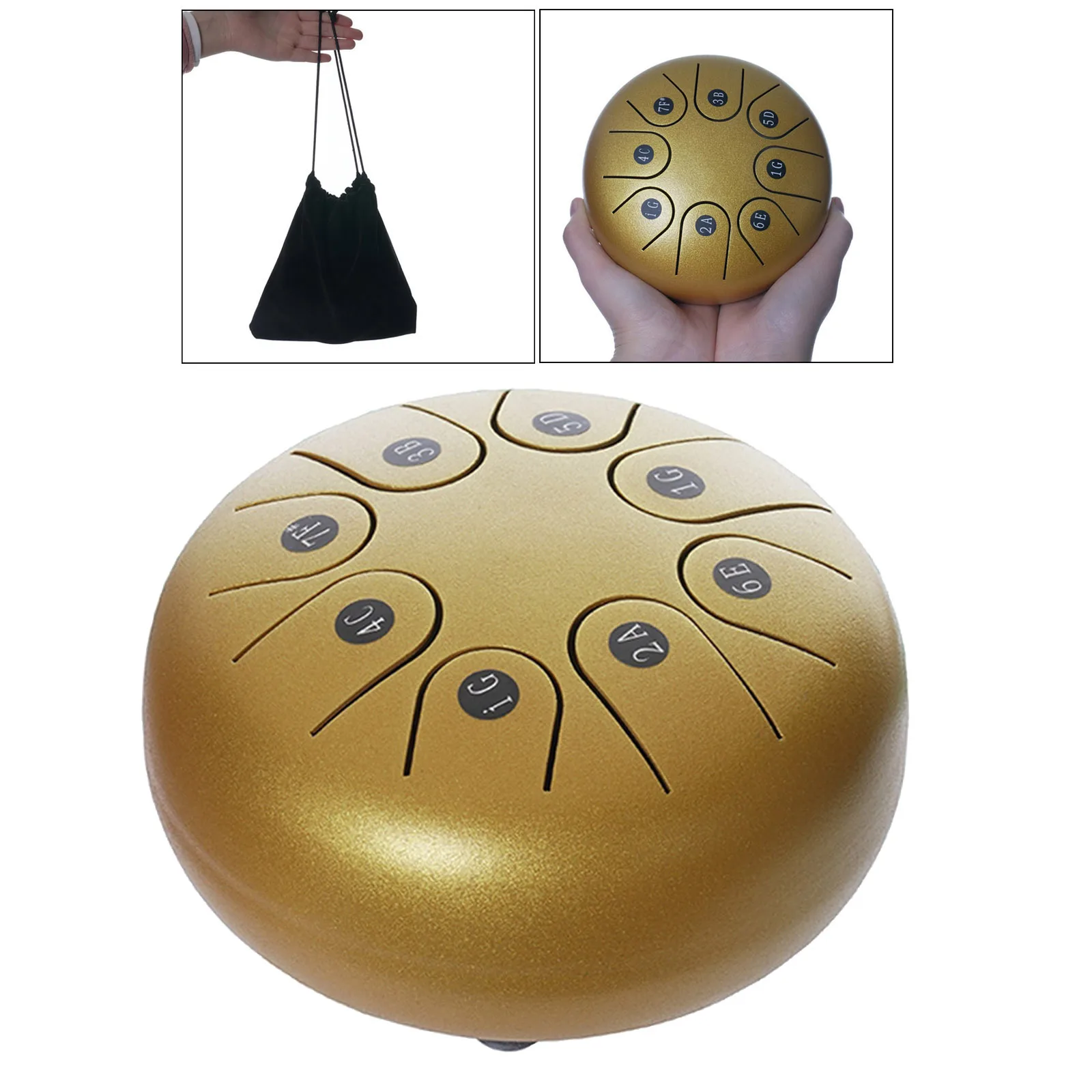 

Mini 6in Steel Handpan Tongue Carry Present Bag for Adults Child