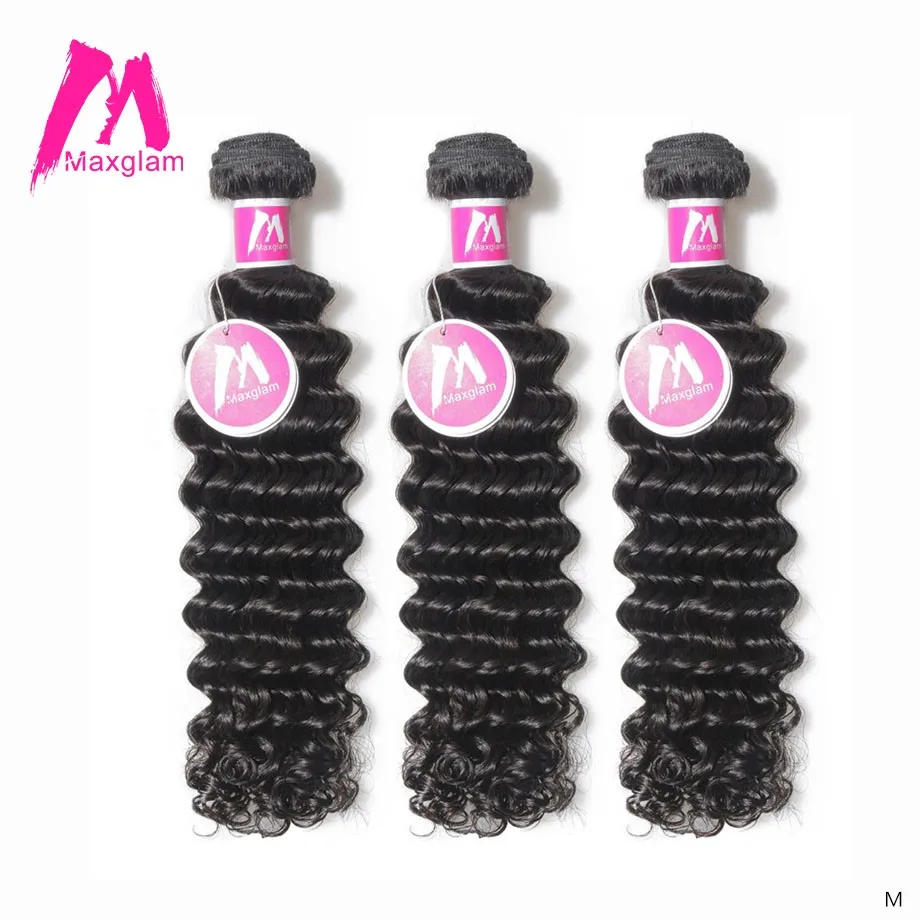 Натуральные кудрявые пучки волос глубокая волна Короткие натуральные волосы Remy