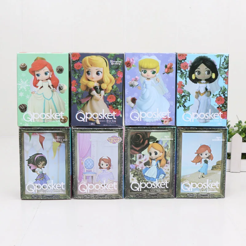 3988 8pcs box 8 шт./компл. Q Posket фигурка принцессы Белоснежка Золушка Тиана Рапунцель Ариэль торт украшения ПВХ игрушки для подарков - Цвет: 3988 8pcs box