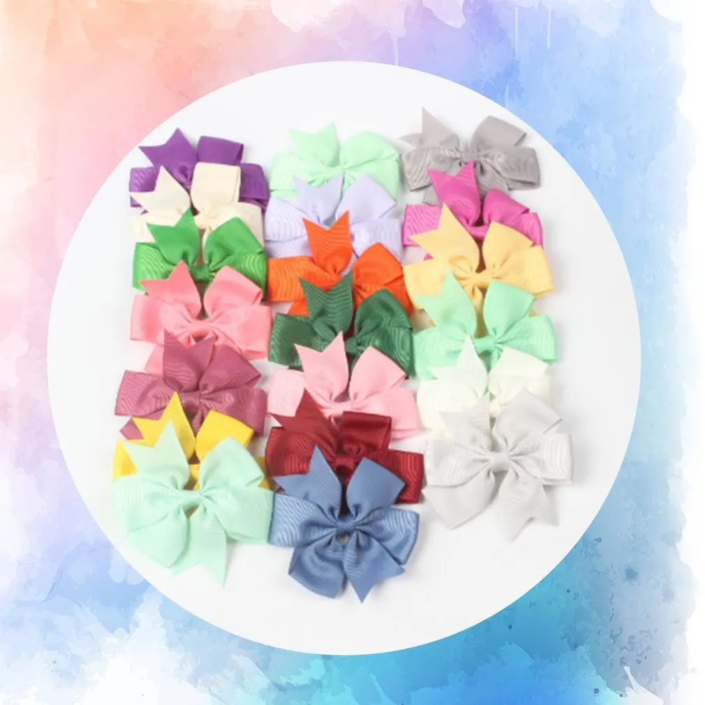 Детская заколка для волос головной убор ласточкин хвост ребристая лента бант