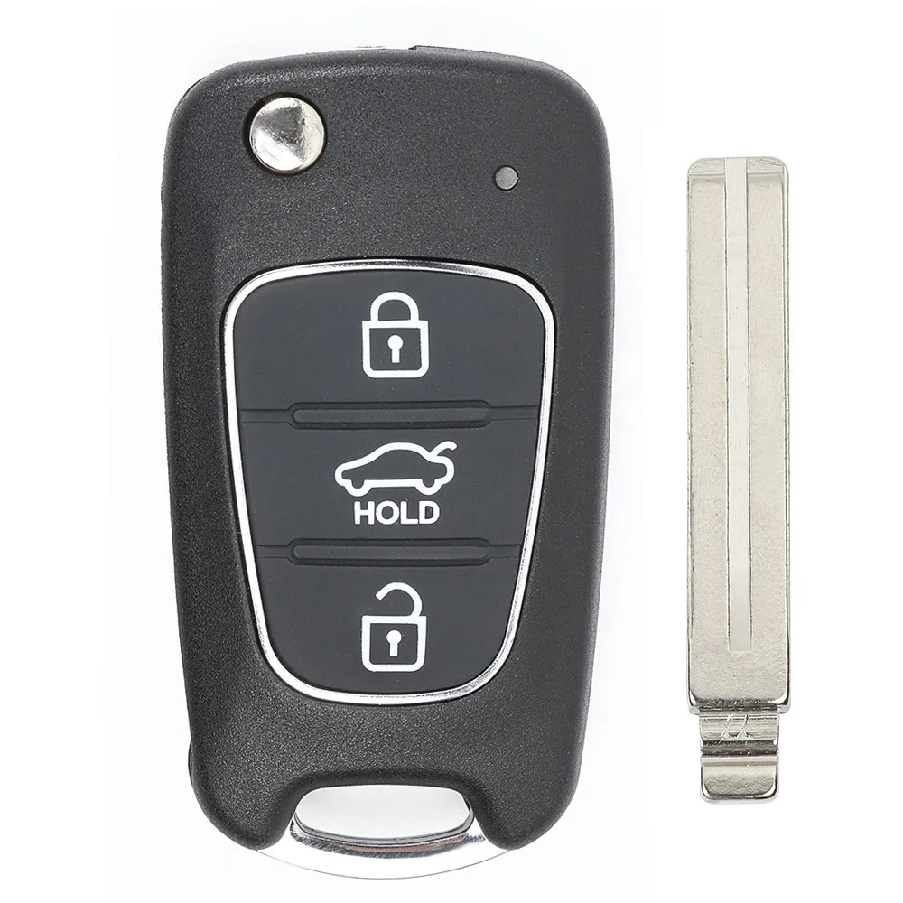 

Keyecu 95430-3U000, 95430 3U000, 954303U000 3 Buttons 433MHz ID46 Upgraded Flip Remote Car Key Fob for Kia Sportage 2010-2014