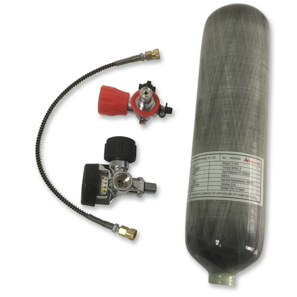 AC103 Acecare 3L 4500Psi углеродный цилиндр и клапан и станция PCP винтовка Воздушный пистолет Пейнтбол Танк воздушные пистолеты Охота Рогатка страйкбол