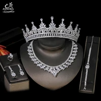 asnora5 pieces of zircon bridal jewelry set womens party luxury dubai nigeria cz crystal wedding jewelry set