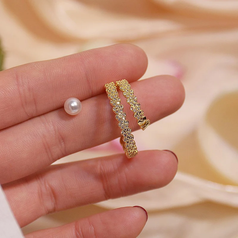 

Korean Hot 14k Real Gold Jewelry Asymmetrical Shape Earrings for Women Top High Quality AAA Shiny Zircon S925 Silver Needle Gift